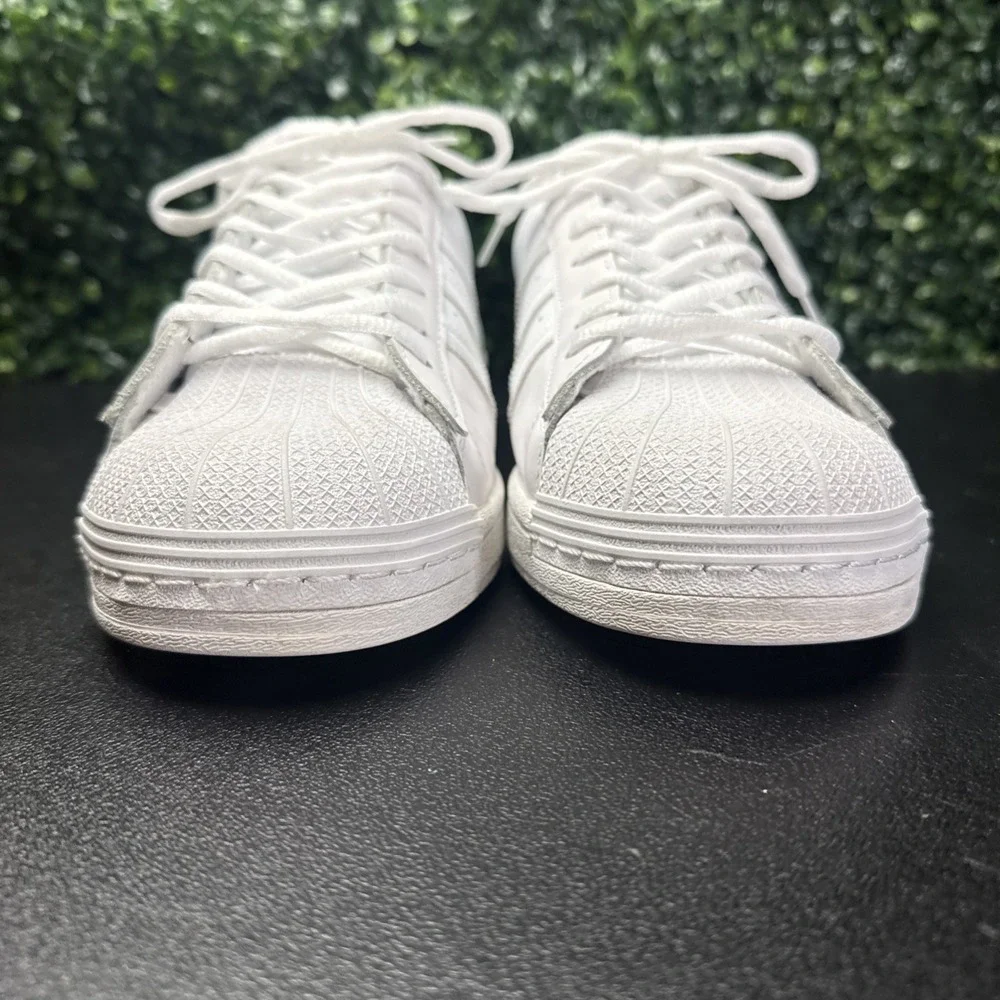 Adidas Superstar Mens Size 12 Triple White Athletic Lifestyle Shoes Sneakers